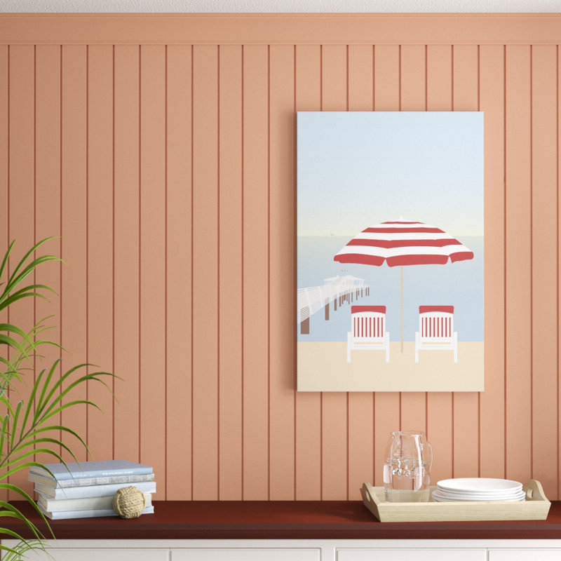 «Lido di Camaiore I» par Gurli Soerensen, reproduction d'art sur toile tendue, H 36 po x l 24 po