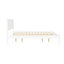 Blanc, Mid-Century, très grand lit oriental, lit plateforme, pieds ronds effilés, sommier sans lattes, ensemble de lattes, chambre à coucher Quiet Haven Century Modern, détente en bois