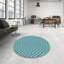 Tapis bleu clair à chevrons-2113458883
