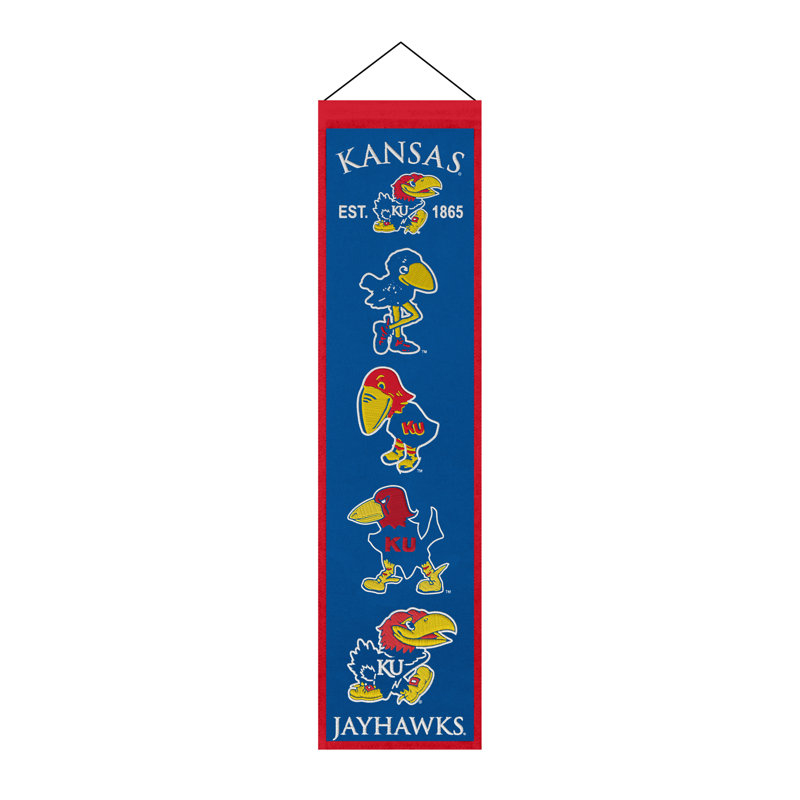 Décoration murale NCAA Kansas Jayhawks Heritage | 8 x 32