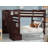 Tena Solid Wood Standard Stairway Bunk Beds Twin over Full, 4 Drawers in the Steps, Dark Cherry-1904814712-1904814710