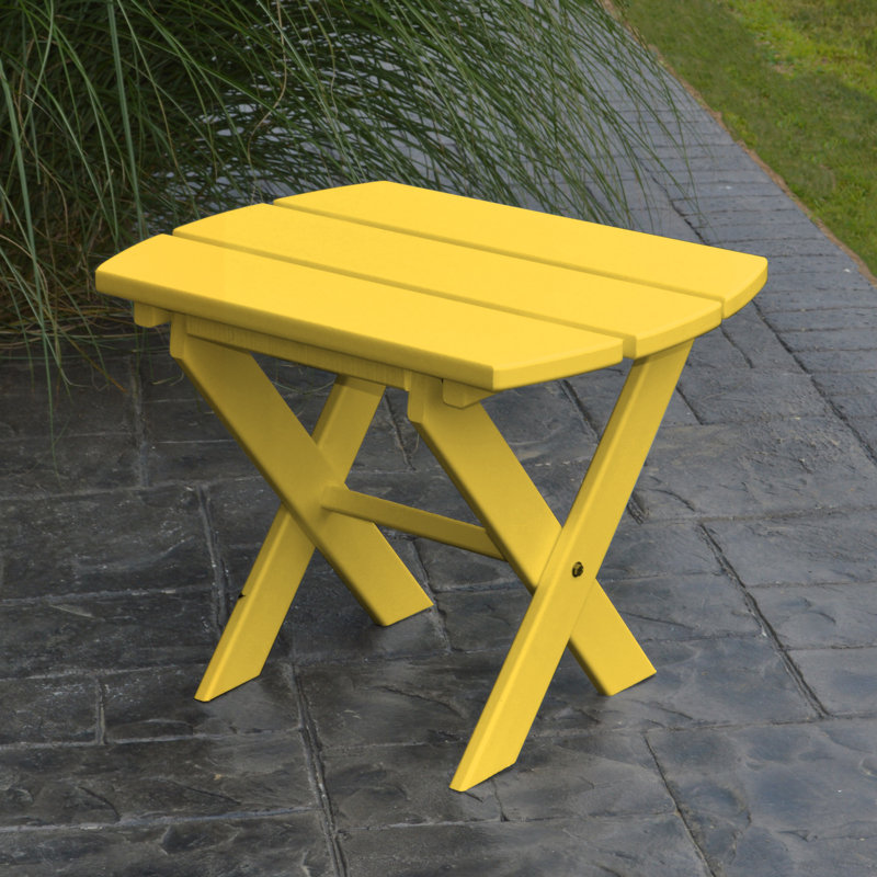 Table d'appoint pliante Anika, Jaune citron