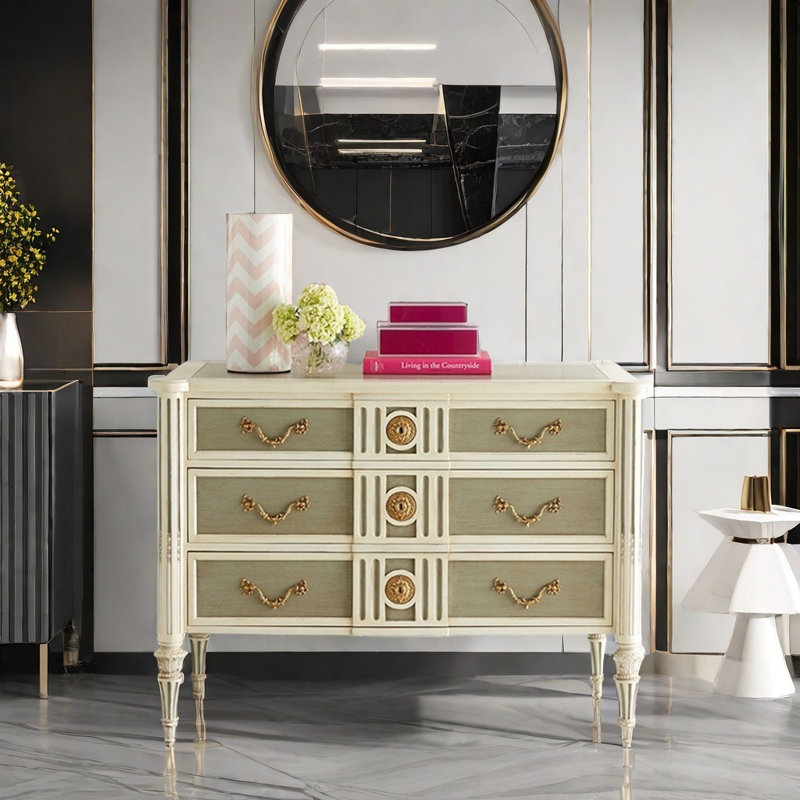 Commode décorative française, Beige