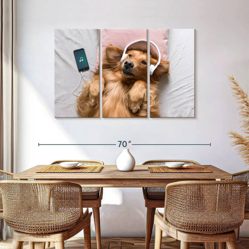 Brampt Music Loving Golden Retriever, 36" H x 57" W