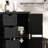 Bathroom Storage Cabinet with Drawers and Adjustable Shelf, Black
