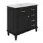 Ensemble de meuble-lavabo 36 po avec lavabo en céramique, tiroirs basculants, armoire de rangement avec tablette de porte-1182693466