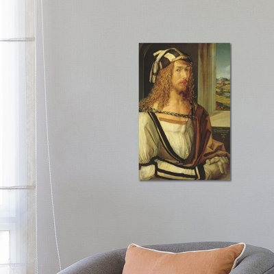 Self Portrait With Gloves by Albrecht Dürer - Wrapped Canvas Painting