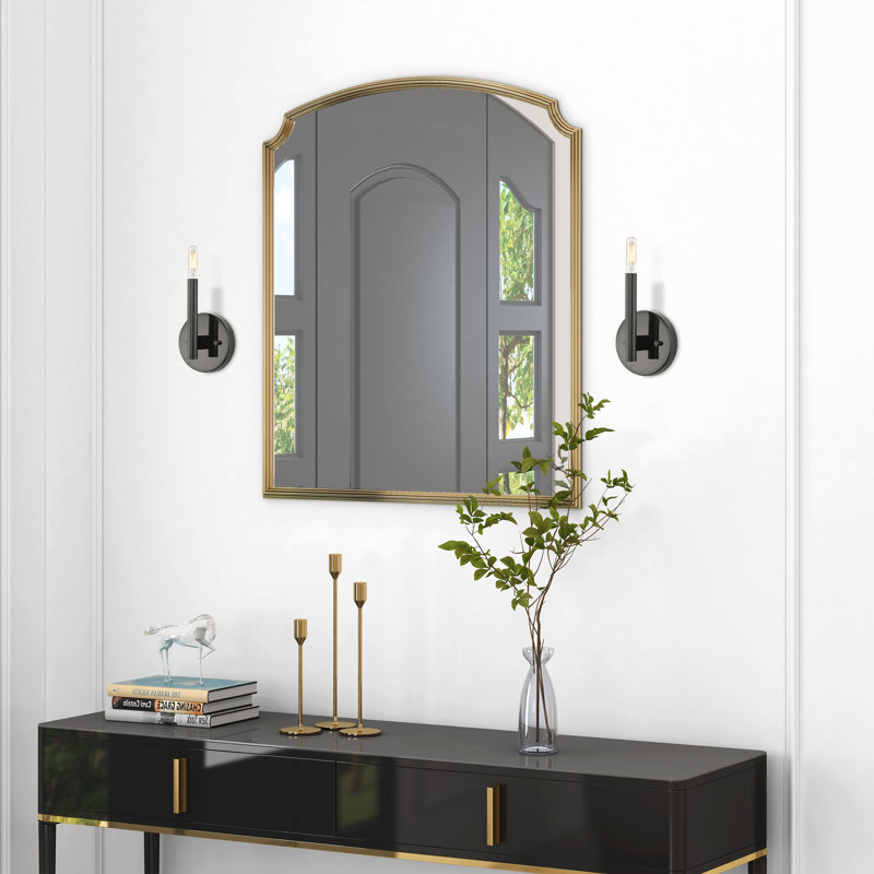Marimar Steel Candle Wall Light, Black Chrome