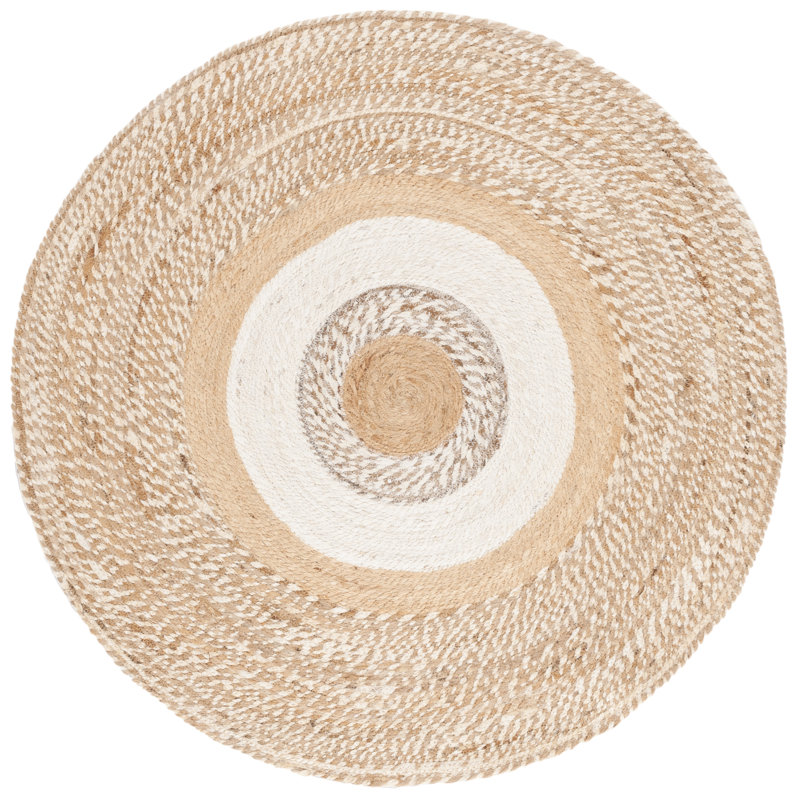Tapis naturel / ivoire Natural Fiber 525, Rond 3 pi