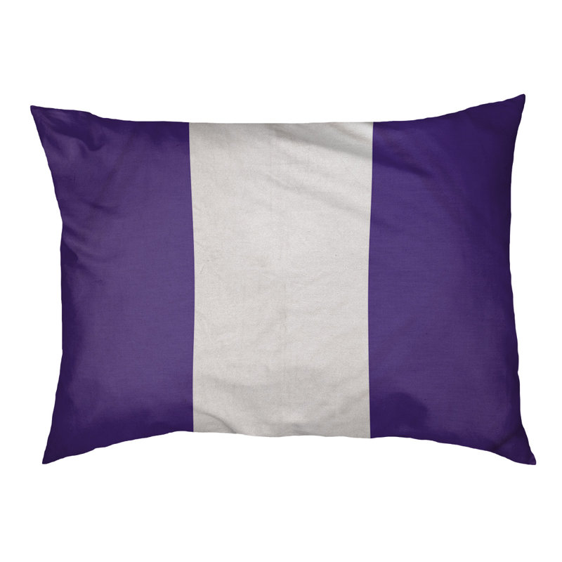 Coussin de lit pour chien Cincinnati, Grand (l 40 po x P 30 po x H 6,5 po), Mauve / blanc / mauve