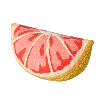 Grapefruit Shaped Decorative Throw Pillow, Novelty Fruit Themed Cushion