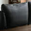 Canapé modulaire noir en cuir véritable-109102274