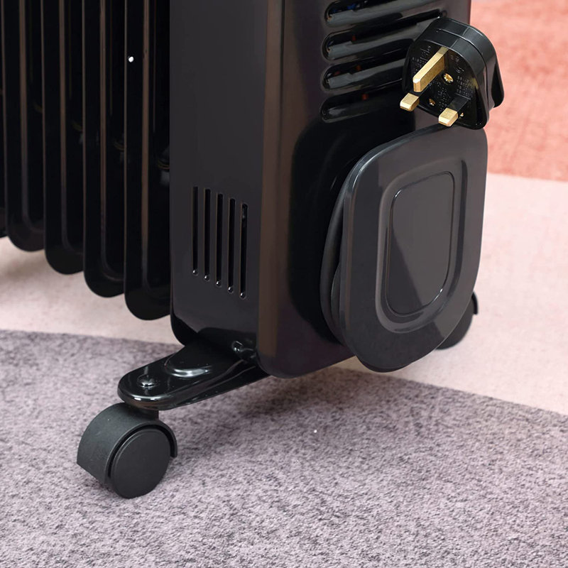 Electric Radiant Heater with Automatic Thermostat, Black