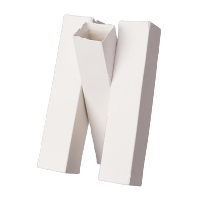 Vase en céramique blanc mat imprimé en 3D