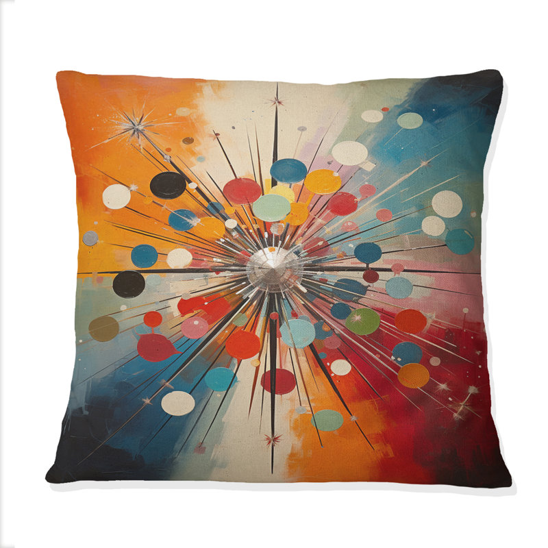 Coussin coloré Colorful Mid Century Optique Serenade IV - Abstract Midcentury