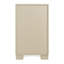 Calliann - Commode chagrin beige moderne et laiton brossé
