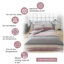 Geometric Polycotton Duvet Cover Set with Pillowcases - Lightweight Bedding in Single, Double & King Standard UK-1233386862-1233386861
