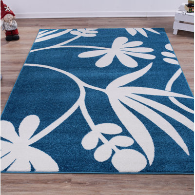 Tapis bleu / blanc Kindig