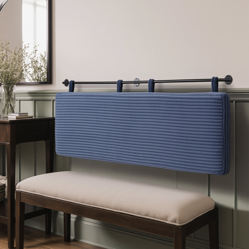 Easy Installation Upholstered Headboard, Blue