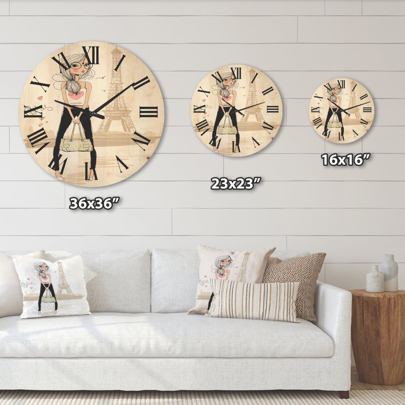 Horloge murale en bois, Très grand