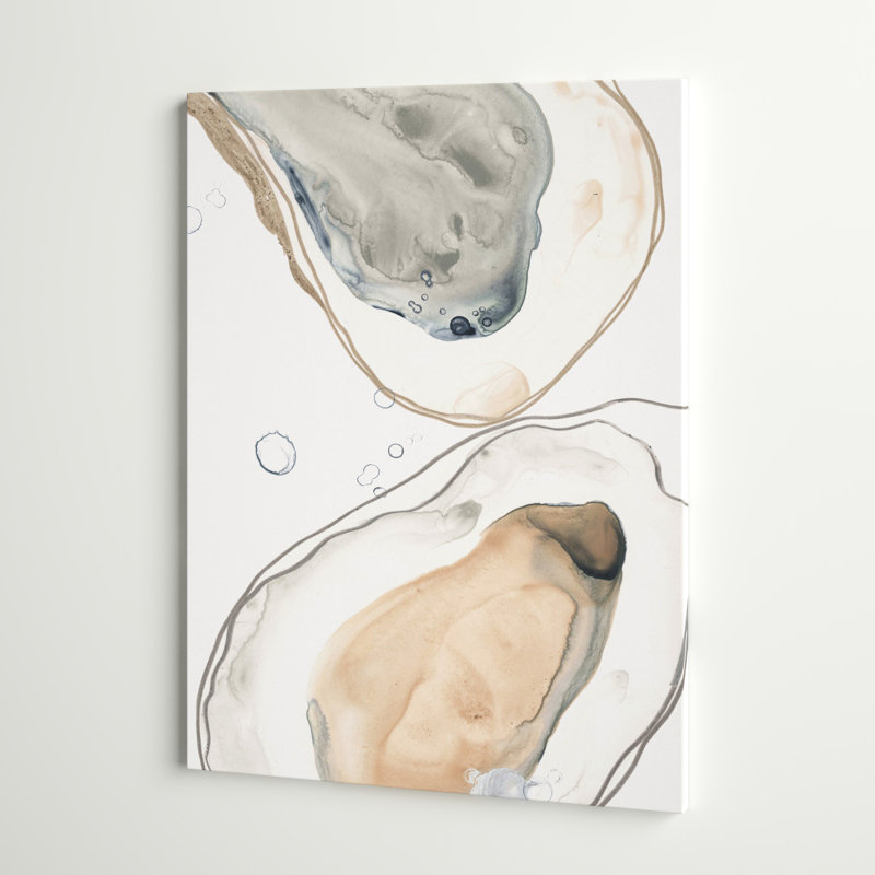 «Ocean Oysters IV», reproduction sur toile, H 48 po x l 36 po , Toile tendue, Sans cadre