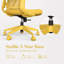 Chaise de travail ergonomique en maille à haut dossier avec support lombaire à 7 niveaux-1322968772