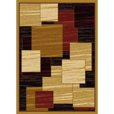 Tapis bleu à motif géométrique City