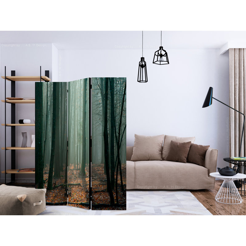 Graesyn 135cm W x 172cm H 3 - Panel Solid Wood Folding Room Divider