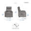 Fauteuil télescopique en microfibre texturé Darel-1009445720