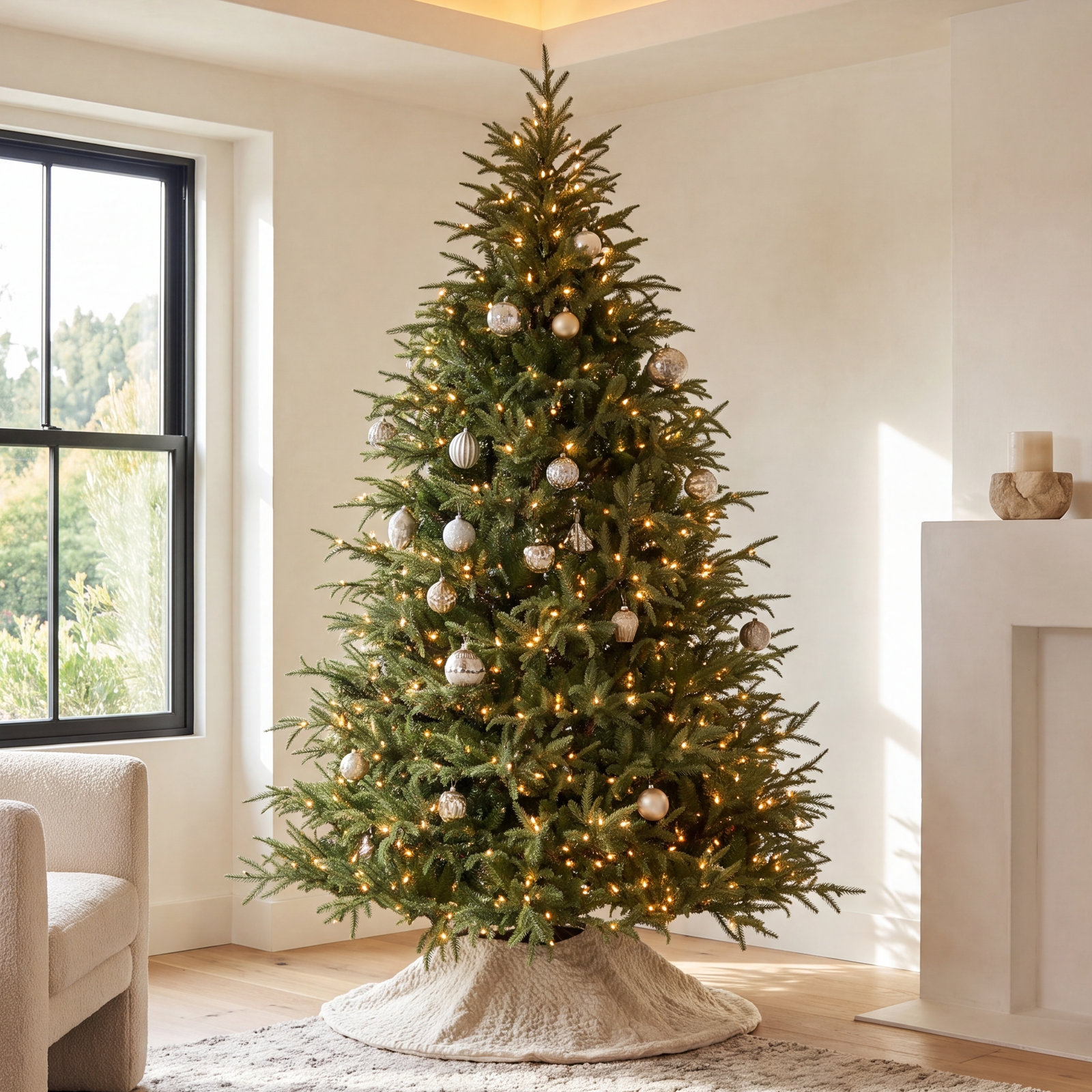 Pre-Lit Fraser Fir Christmas Tree, 6.5'
