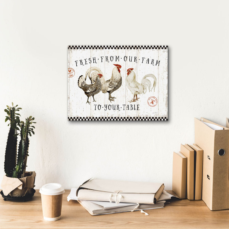 «Free Range Fresh 1 V2» par Katie pertiet, art mural sur toile, H 12 po x l 16 po x P 0,75 po
