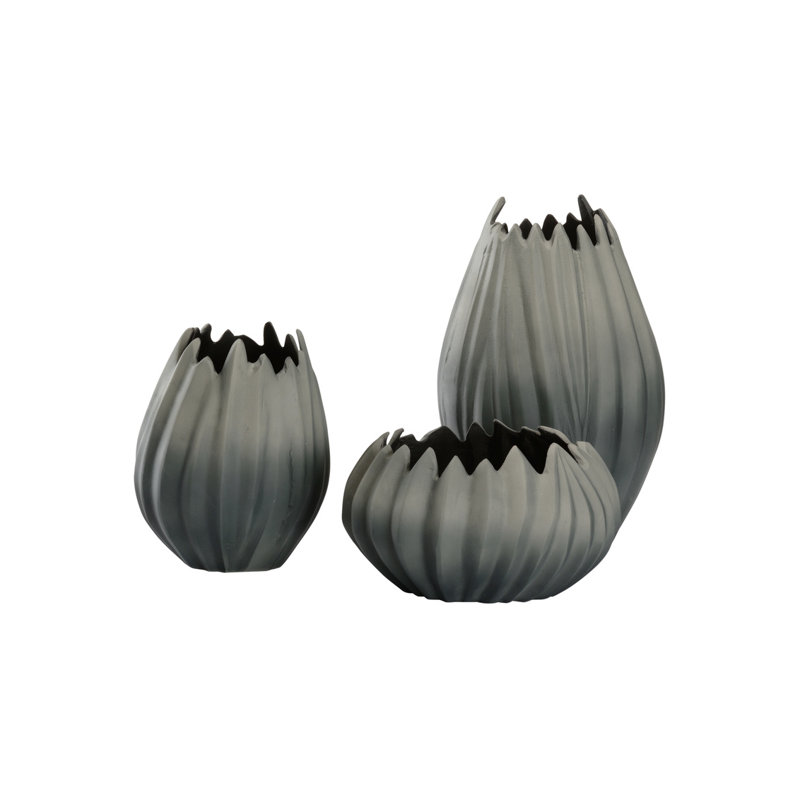 Guave Handmade Aluminum Table Vase, 8" H x 4" W x 4" D