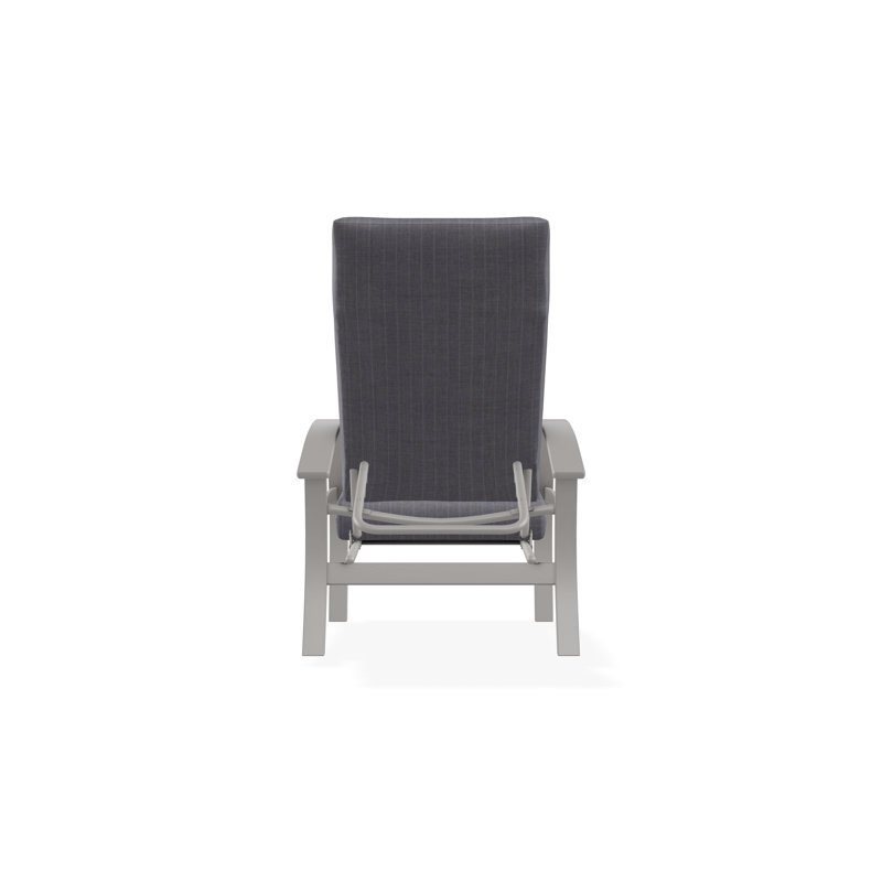 Belle Isle Outdoor Lounge Chair, Restore Indigo, Warm Gray