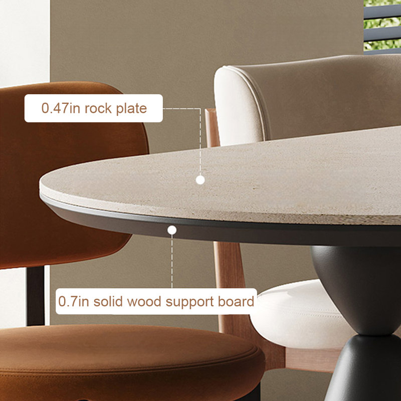 Table de salle à manger Rock, H 29,52 po x L 70,86 po x l 31,49 po
