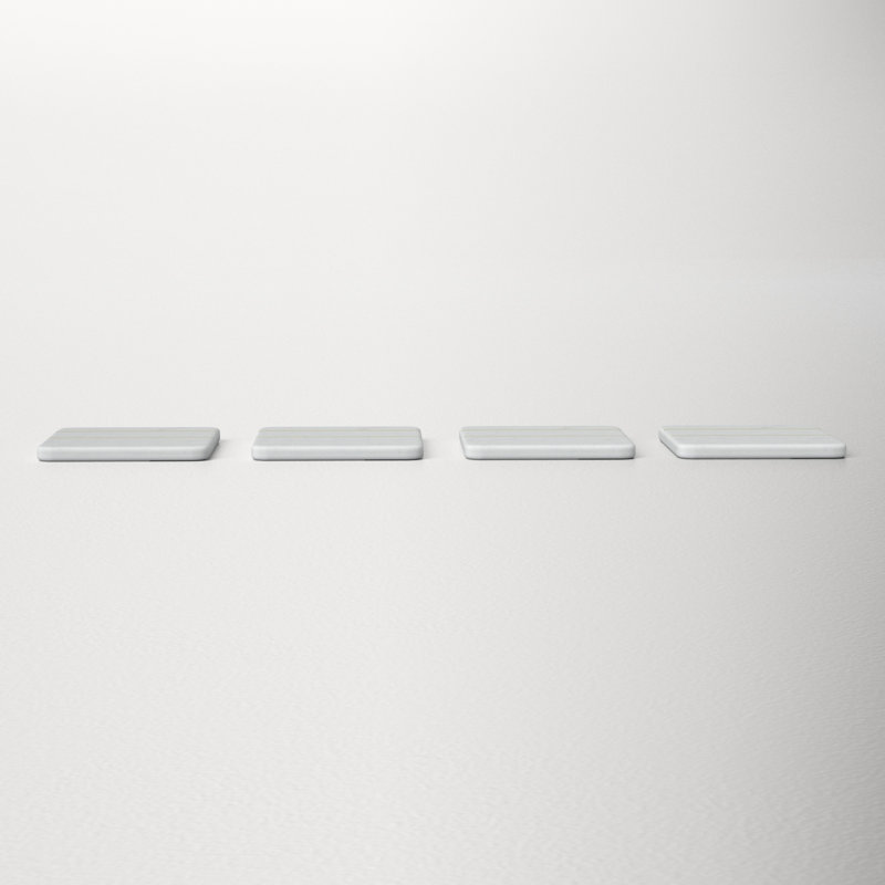 Marble Square 4 Piece Coaster Set