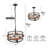 4-Light Industrial Open Cage Drum Chandelier
