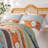 Greenland Home Fashions Carlie Calico Stripe 3-Piece King Size Quilt Set, 105x95 Inch-1581582426