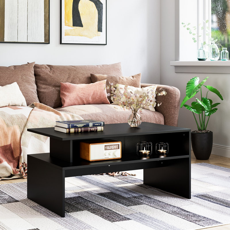 Harleyquinn Sled Coffee Table with Storage, Black