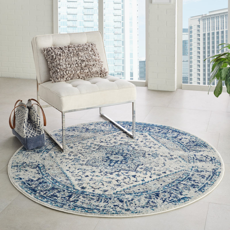 Timera Performance Oriental Indoor Rug, Round 7'10"