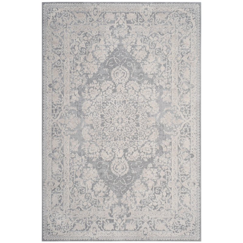 Espinal Area Rug, Light Grey/Ivory, Rectangle 155 x 229 cm
