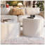 Table basse cylindrique en cuir fritté clair pour mobilier de salon moderne