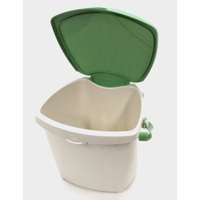 Sure-Close Kitchen Food Scrap Pail 1.9 Gallon Manual Lift Countertop Waste Basket