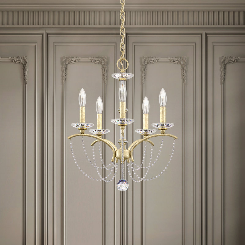 Priscilla 5 - Light Chandelier, Heirloom Silver