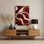 Art abstrait en métal rouge, formes abstraites 55