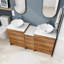 Meuble-lavabo double autoportant 58,8 po Deshraj