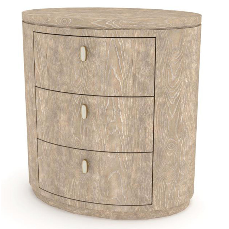 Table de chevet ovale - Caramel