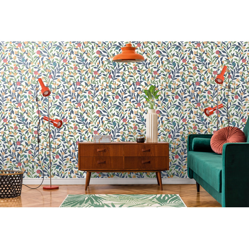 Rouleau de fleurs Addilee, Blanc / bleu / vert / orange / rose