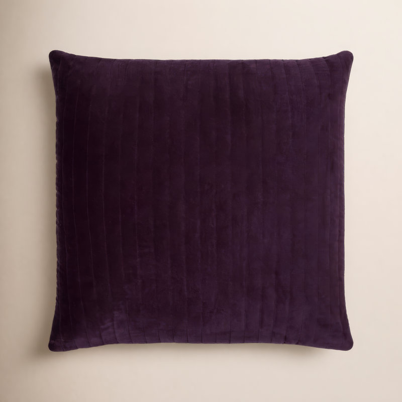 Coussin en coton Beyerne, 18 po x 18 po, Beige clair, Duvet
