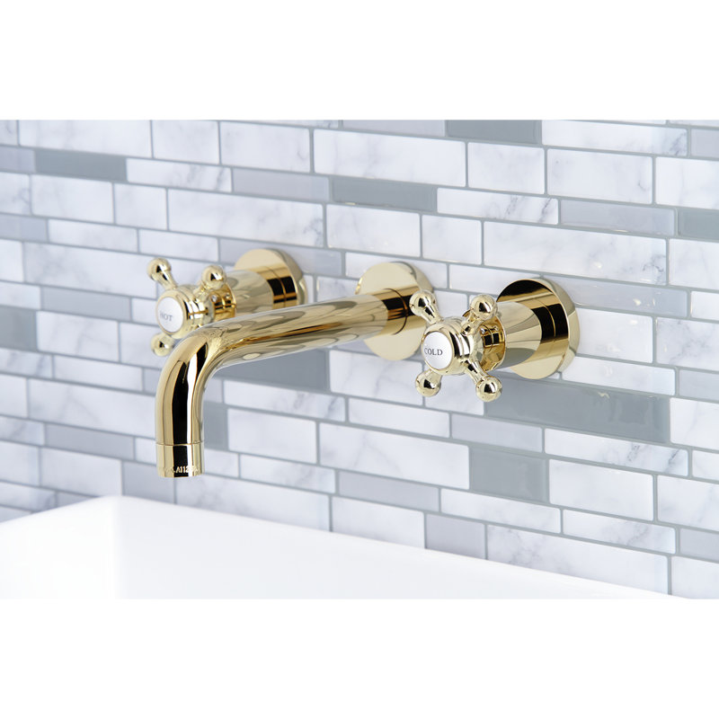 Robinet de salle de bain mural Metropolitan, Laiton poli