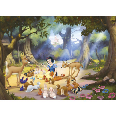 Snow White Princess non-woven 8.2cm x 6.56cm Low-Gloss Wallpaper Roll